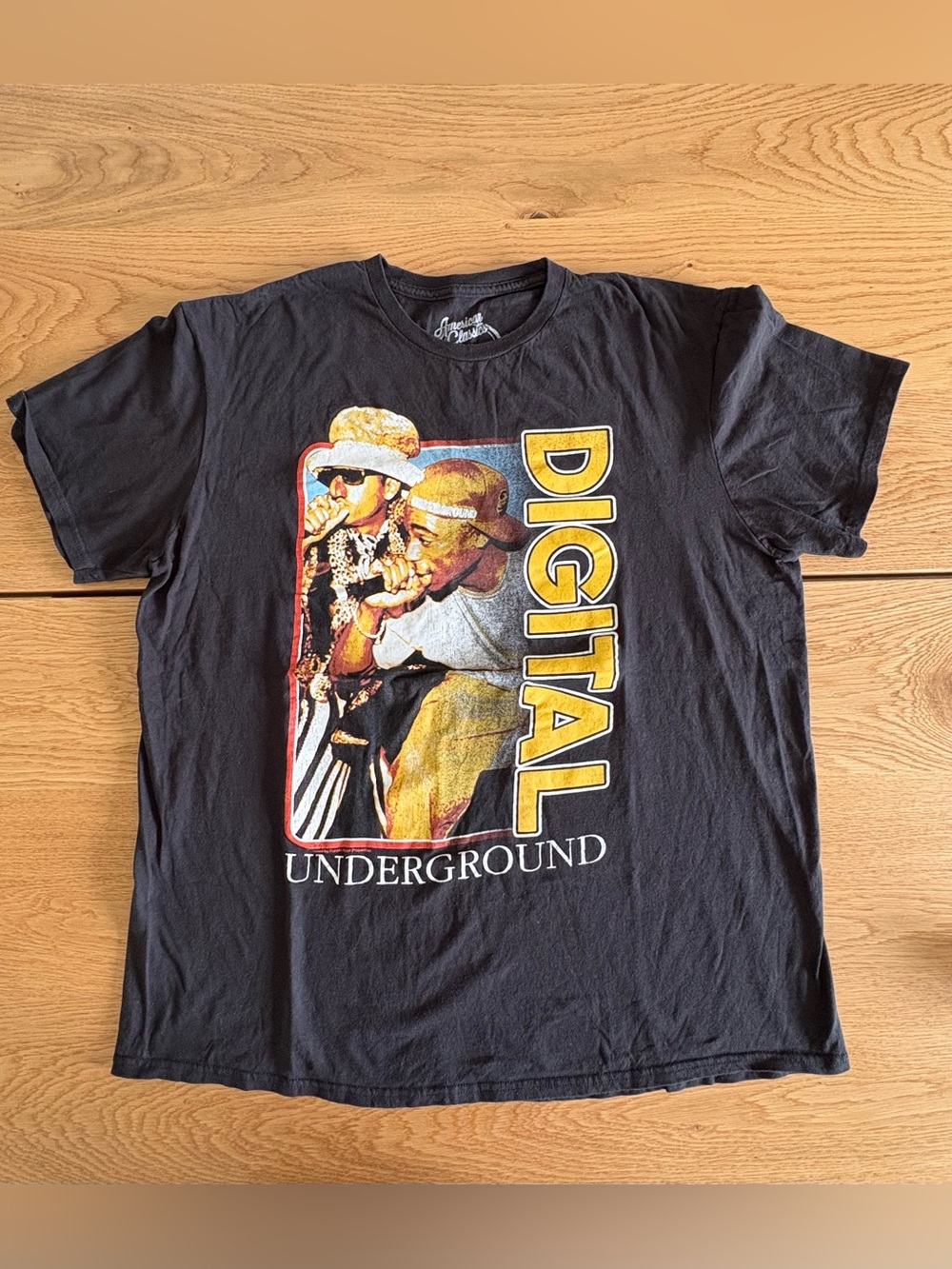 Digital Underground Tupac 2Pac T-Shirt Mens XL Graphic Band Rap Tee Black Cotton